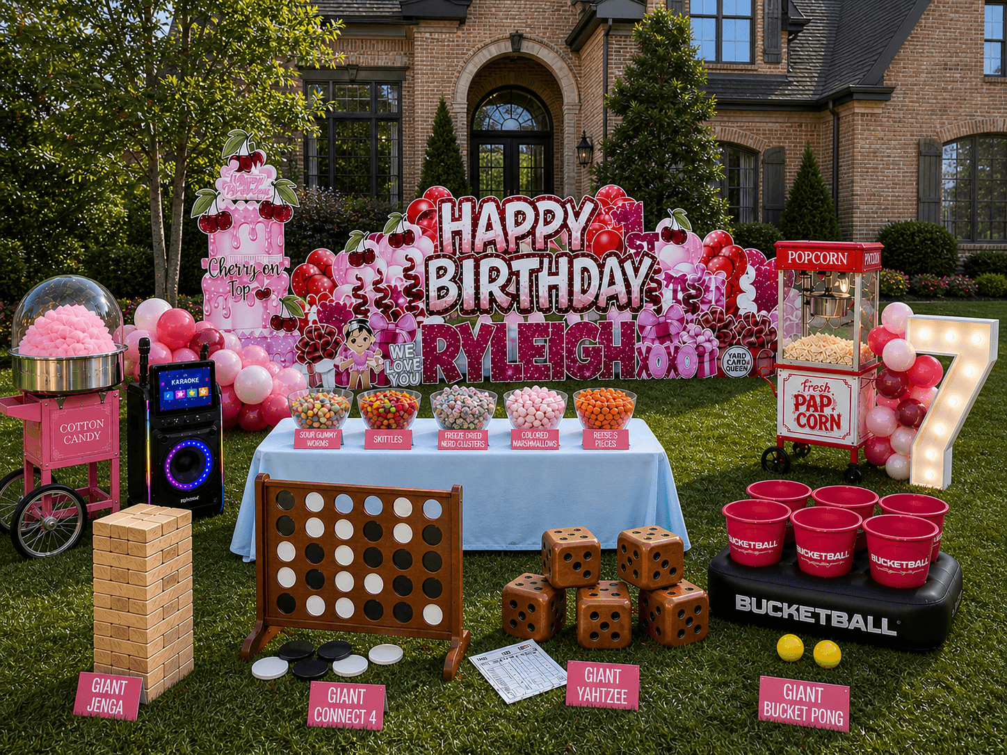 Premium DIY party package with balloons, games, and entertainment