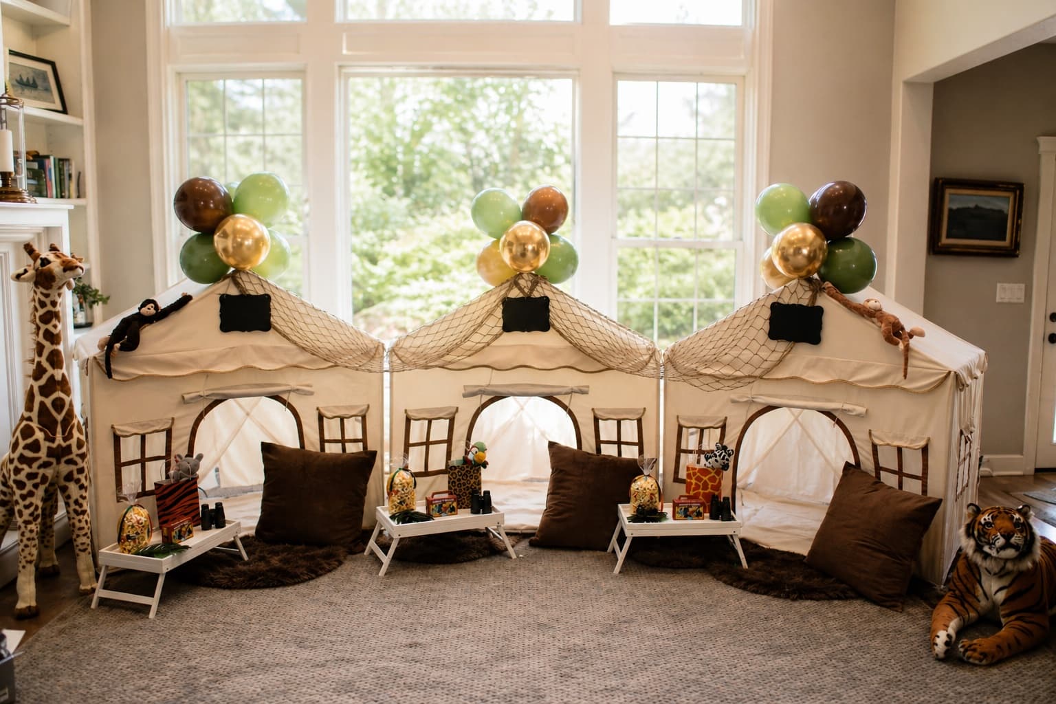 Safari Adventure teepee party setup